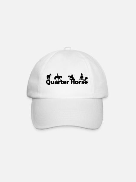 Quarter Horse Silhouetten Disziplinen - Baseballkappe - Weiß/Weiß