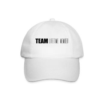 spass team lifetime member mitglied freunde gruppe - Baseball Cap - white/white - Front