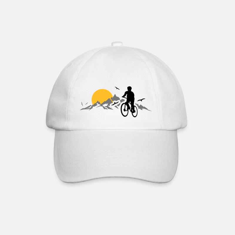Sport - Radfahrer Berge - Baseballkappe - Weiß/Weiß