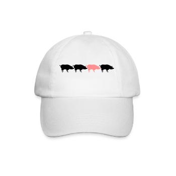 be different reihe muster design silhuette umriss - Baseballkappe - Weiß/Weiß - Vorne