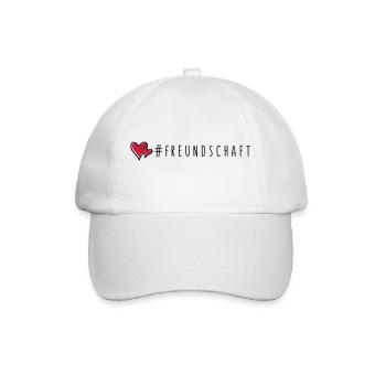 freundschaft herzen - Baseballkappe - Weiß/Weiß - Vorne