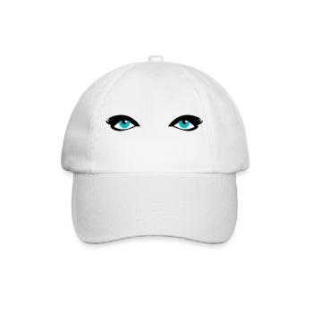 blue eyes - Baseball Cap - white/white - Front