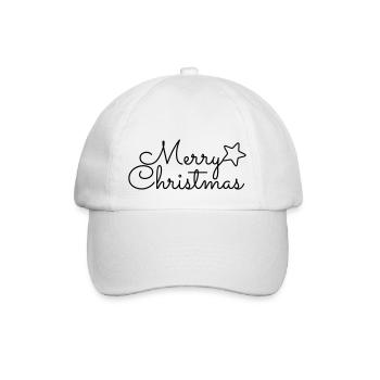 Merry Christmas cursive Merry Christmas - Baseball Cap - white/white - Front
