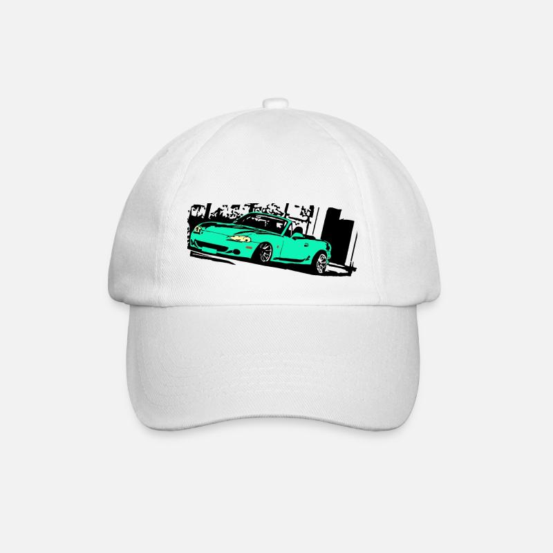 miata mx5 mk2 - Baseballkappe - Weiß/Weiß