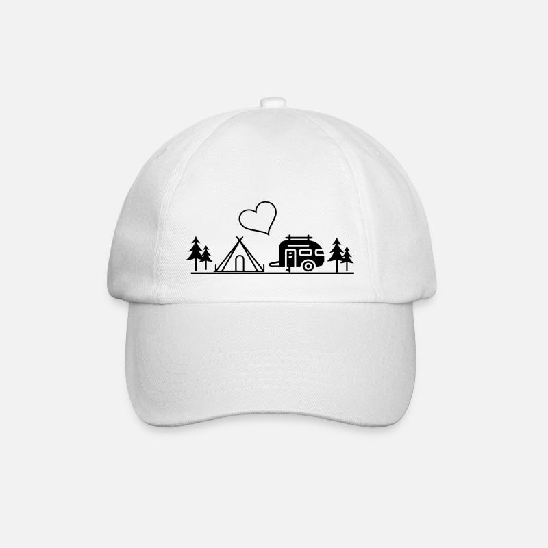Camping - Baseballkappe - Weiß/Weiß