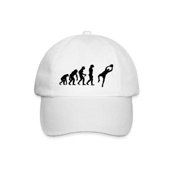 Fußball Evolution Torwart Fußballer Torhüter Fussb - Baseballkappe - Weiß/Weiß - Vorne