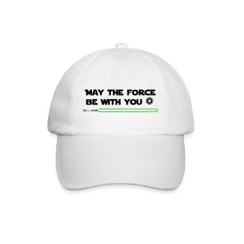 May the force be with you - Baseballkappe - Weiß/Weiß - Vorne