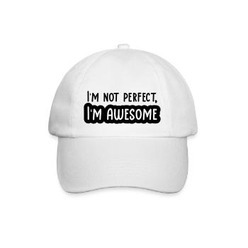 In the not perfect - Baseball Cap - white/white - Front