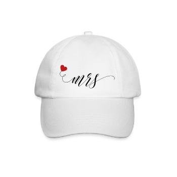 madame mrs t-shirt couple - Casquette classique - blanc/blanc - Devant