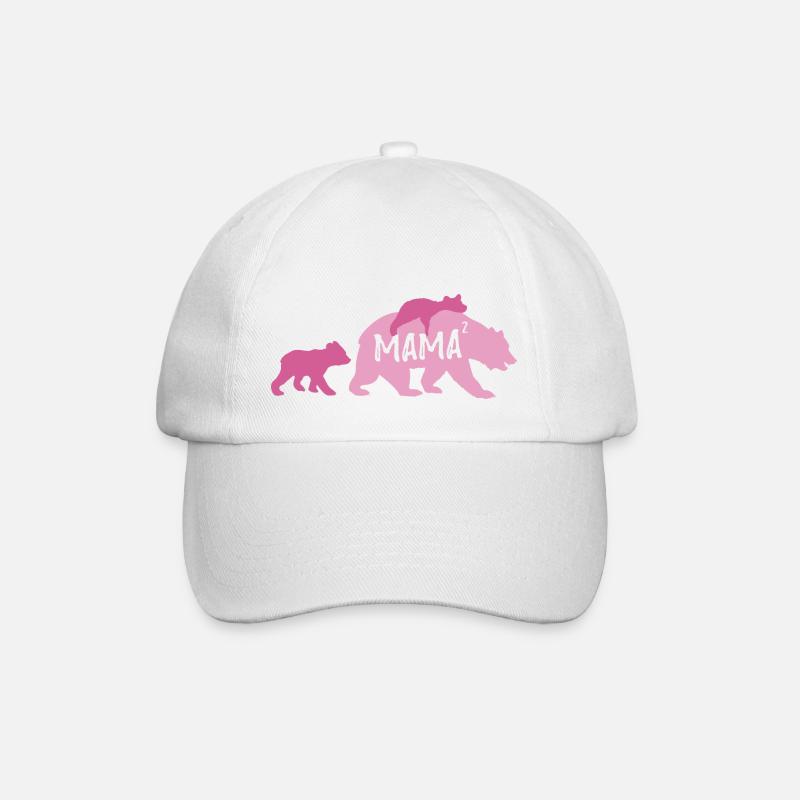 Mama Bear high 2 cubs - Baseball Cap - white/white