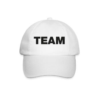 TEAM (Typo) - Baseballkappe - Weiß/Weiß - Vorne