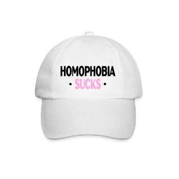 HOMOPHOBIA SUCKS - Baseball Cap - white/white - Front