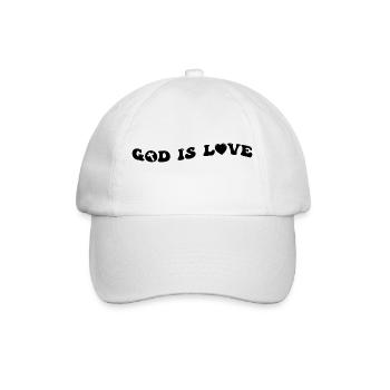 God is Love - Baseballkappe - Weiß/Weiß - Vorne