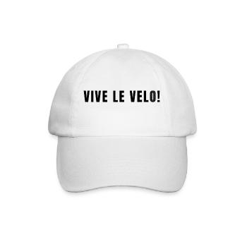 vive le velo - Casquette classique - blanc/blanc - Devant
