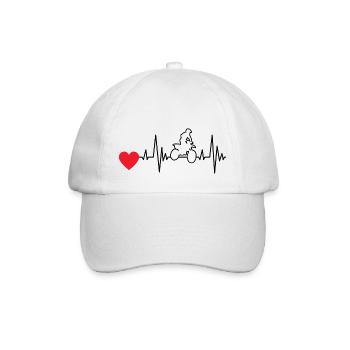 Motorcross Gift Moto Cyclomoteur Motocycliste - Casquette classique - blanc/blanc - Devant