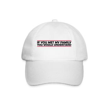you would understand quote - Baseball Cap - white/white - Front