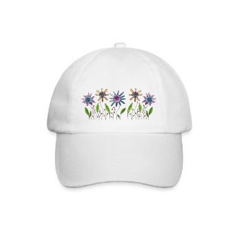 Fleur - Casquette classique - blanc/blanc - Devant