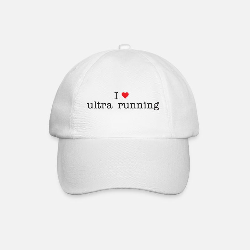 Ich liebe Ultra Running - Baseballkappe - Weiß/Weiß