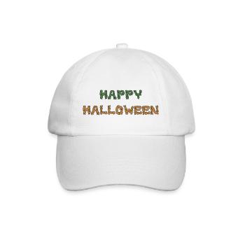 Happy Halloween creepy funny saying - Baseball Cap - white/white - Front
