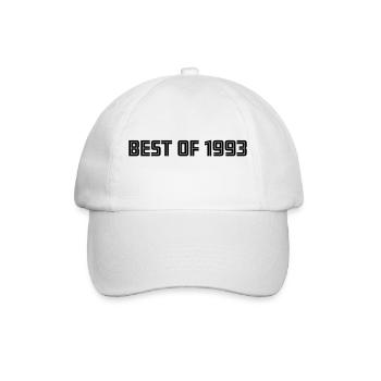 Best of 1993 - 30 Birthday Retro Gift Idea - Baseball Cap - white/white - Front