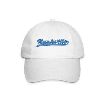 Nashville Tennessee Lettering Design - Baseball Cap - white/white - Front