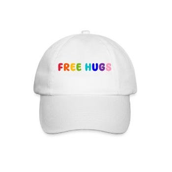 free hugs - Baseballkappe - Weiß/Weiß - Vorne