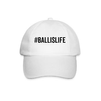 #Ballislife - Baseball Cap - white/white - Front