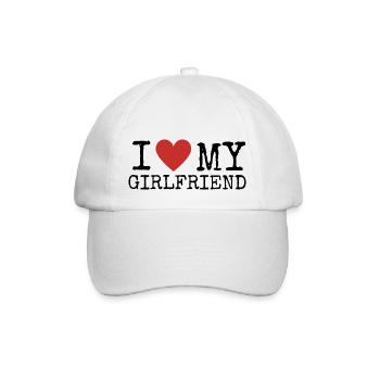 J’aime ma petite amie - Casquette classique - blanc/blanc - Devant