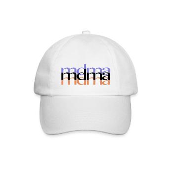 mdma Caps Hoodies and Shirts - Baseball Cap - white/white - Front