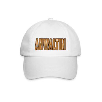 Anwaltin - Mütze - Silver - Advokat - Baseballkappe - Weiß/Weiß - Vorne