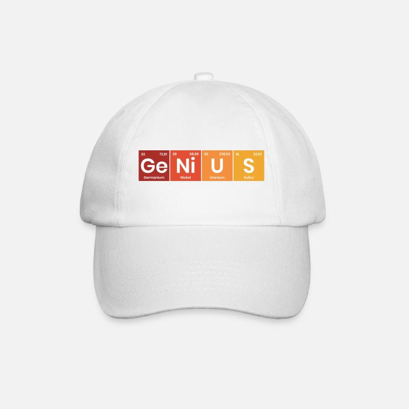 Periodic Table Genius - Baseball Cap - white/white