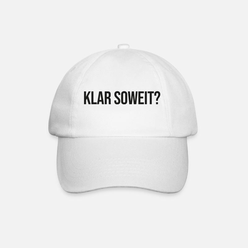 Klar soweit - Baseballkappe - Weiß/Weiß