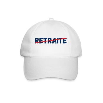 non à la retraite - Casquette classique - blanc/blanc - Devant