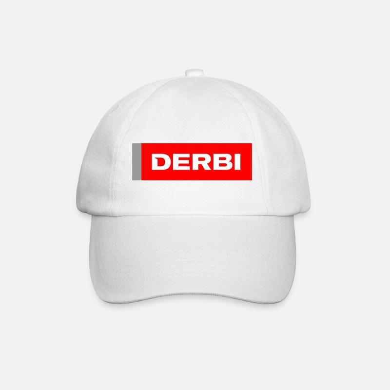 derbi logo - Baseball Cap - white/white