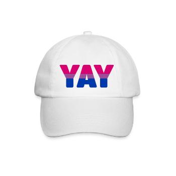 YAY bisexuell - Baseballkappe - Weiß/Weiß - Vorne