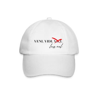 Veni Vidi Vici Spruch - Baseballkappe - Weiß/Weiß - Vorne