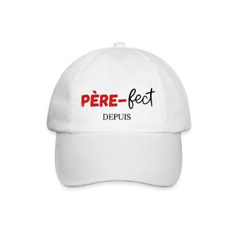 Père fect Depuis Personnalisé - Casquette classique - blanc/blanc - Devant