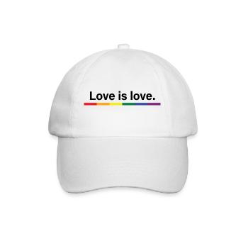 Liebe ist Liebe - Baseballkappe - Weiß/Weiß - Vorne