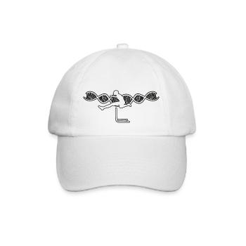 Hürdenlauf Leichtathletik Geschenk Hürdenläufer - Baseballkappe - Weiß/Weiß - Vorne