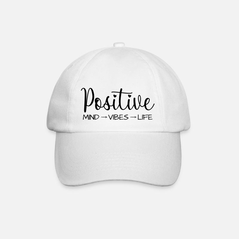 Positive thoughts - Baseball Cap - white/white