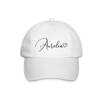 Aurelia Surname First Name Girl - Baseball Cap - white/white - Front