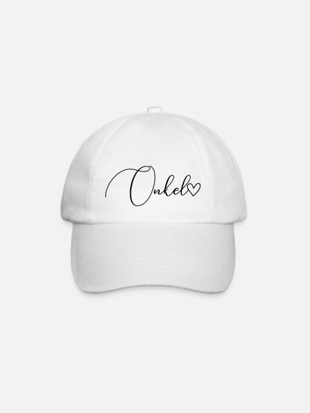 Onkel Schrift - Baseballkappe - Weiß/Weiß