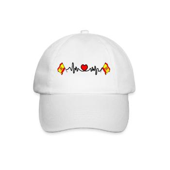 Herzfrequenz-Cardio für Spanien - Baseballkappe - Weiß/Weiß - Vorne