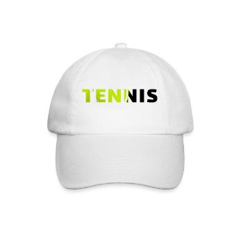 Tennis-originelle Geschenkidee - Baseballkappe - Weiß/Weiß - Vorne
