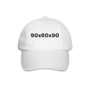 90х60х90 - Casquette classique - blanc/blanc - Devant