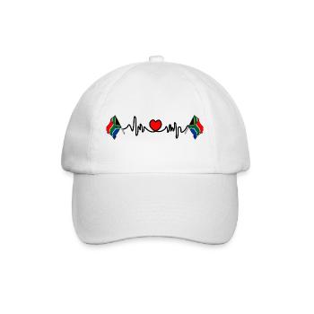 Cardio de fréquence cardiaque pour l’Afrique du Sud - Casquette classique - blanc/blanc - Devant