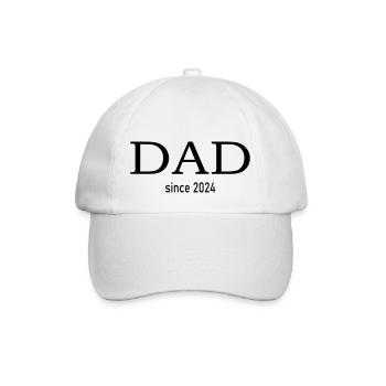 dad since 2024 - Baseballkappe - Weiß/Weiß - Vorne