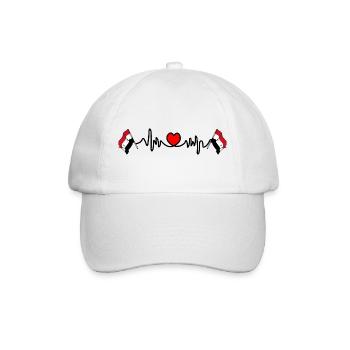 Herzfrequenz-Cardio für Syrien - Baseballkappe - Weiß/Weiß - Vorne