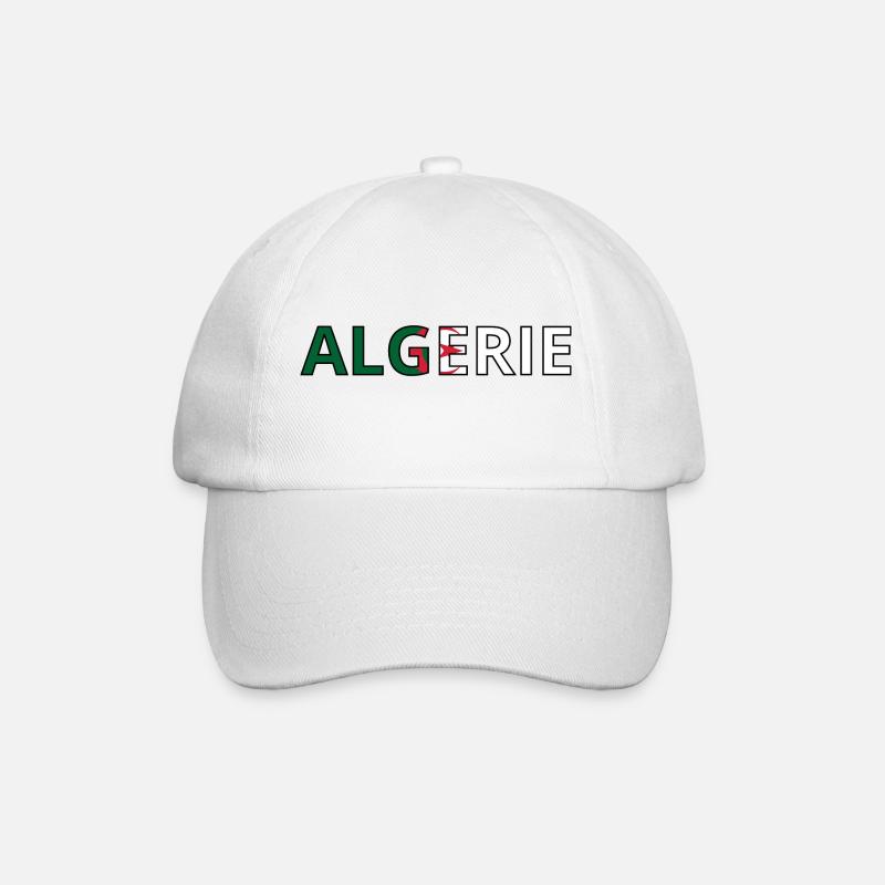 Algerian Flag - Baseball Cap - white/white
