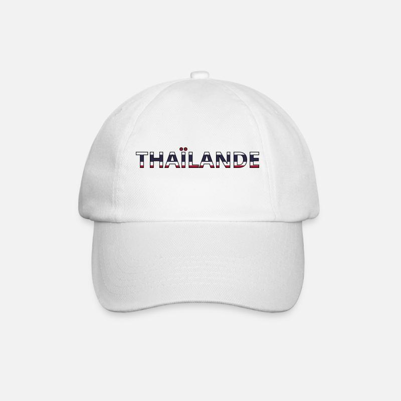 Flagge von Thailand - Baseballkappe - Weiß/Weiß